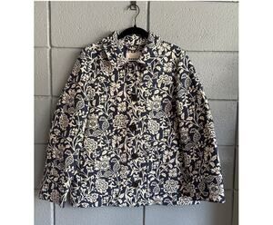 NWT Boden Fife Jacquard Chore Jacket in Navy size 12